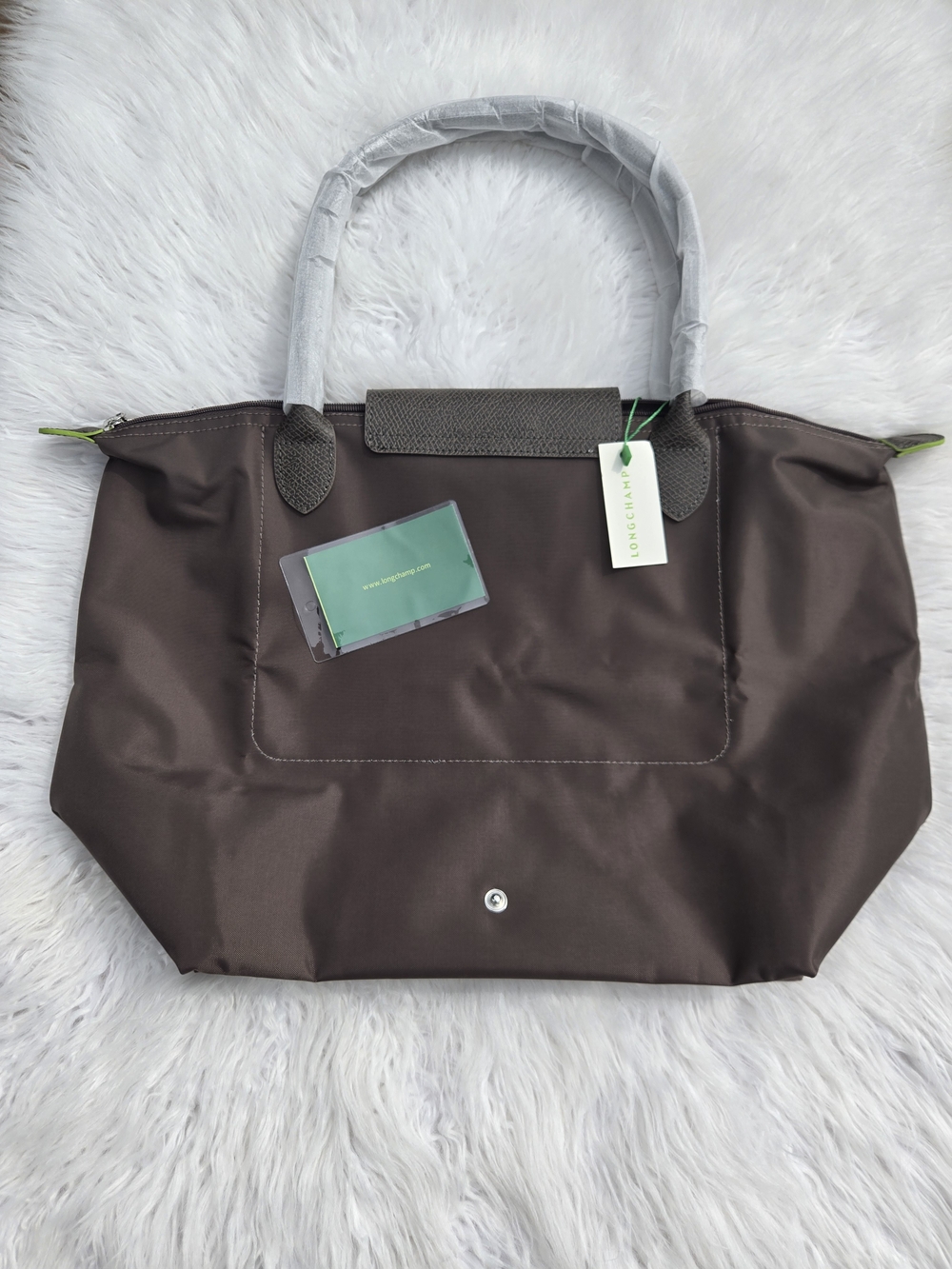 Longchamp Le Pliage Nylon Tote Bag Brown LARGE - Picture 3 of 8